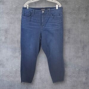 Jen7 by 7 For All Mankind Ankle Skinny Denim Jeans Pants Sz 16 Stretch Dark Wash